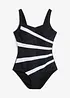 Maillot 1 pièce sculptant, maintien fort, à empiècements, bonprix