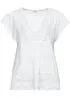 T-shirt avec décolleté en dentelle, bonprix