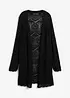 Gilet long en maille ajourée, bonprix