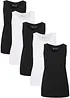 Lot de 5 débardeurs longs 100% coton, bonprix