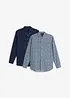 Lot de 2 chemises pro 100% coton, manches longues, bonprix