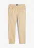 Pantalon droit taillé élastiquée 100% coton, Regular, bonprix