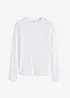 T-shirt côtelé manches longues 100 % coton, bonprix