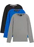 Lot de 3 T-shirts manches longues coton, bonprix
