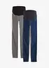 Lot de 2 jeggings de grossesse en coton majoritaire, Skinny, bonprix