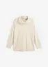 Pull col roulé duveteux, bonprix