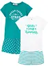 Lot de 2 pyjashorts 100% coton à manches courtes, bonprix