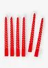 Lot de 6 bougies torsadées, bonprix