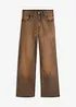 Jean ample, taille haute, délavage vintage, bonprix