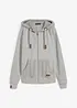 Sweat zippé à capuche et poches en maille, bonprix