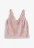 Blouse sans manches en maille poilue, bonprix