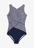 Maillot 1 pièce sculptant effet croisé, maintien modéré, bonprix