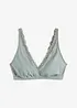 Brassière côtelée avec coton et dentelle, bonprix