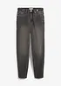 Jean mom cropped taille haute, peu extensible, bonprix