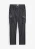 Pantalon cargo extensible, aspect délavé, Straight, bonprix