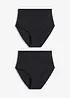 Lot de 2 slips sculptants sans coutures, maintien léger, bonprix