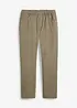 Pantalon droit taillé élastiquée 100% coton, Regular, bonprix