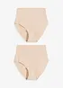Lot de 2 slips sculptants sans coutures, maintien léger, bonprix
