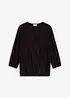 T-shirt manches 3/4 avec dentelle, style portefeuille, bonprix