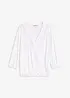 T-shirt manches 3/4 avec dentelle, style portefeuille, bonprix