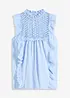 Top en jersey avec broderies anglaises, bonprix