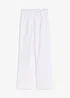 Pantalon palazzo en lin mélangé aérien, bonprix