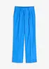 Pantalon palazzo en lin mélangé aérien, bonprix