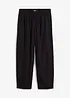 Pantalon 7/8 taille élastiquée en lin mélangé, bonprix