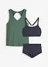 Tankini (ens. 3 pces) avec haut de bikini bandeau, bonprix