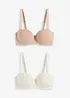 Lot de 2 soutiens-gorge coton multi-positions à armatures, bonprix