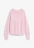 Pull ajouré en coton et lin, bonprix