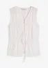 Blouse sans manches à volants et nouettes, bonprix