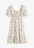 Robe midi à manches bouffantes, bonprix