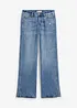Jean droit et ample, taille mi-haute, peu extensible, bonprix
