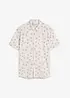 Chemise manches courtes fleurie 100% coton, bonprix