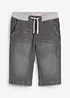 Bermuda en jean extensible à taille élastiquée, Regular, bonprix