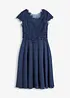 Robe midi en tulle délicat avec dentelle, bonprix