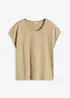 T-shirt, effet lin, bonprix