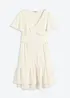 Robe légère en jersey crêpe avec manches papillon, bonprix