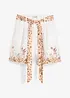 Short 100% lin à imprimé floral, bonprix