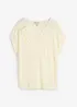 T-shirt 100% lin avec dentelle, bonprix