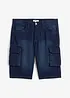 Bermuda cargo long en jean, loose, bonprix