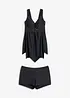 Tankini long (ens. 2 pces) à larges bretelles, bonprix