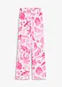 Pantalon large imprimé en viscose texturée, bonprix