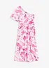 Robe asymétrique imprimée en viscose texturée, bonprix