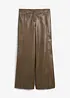 Pantalon large en cuir d’agneau nappa, bonprix