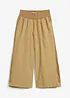 Pantalon en lin majoritaire, longueur 3/4, bonprix