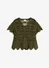 Gilet court en crochet, bonprix