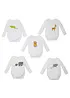 Lot de 5 bodies bébé manches longues, bonprix