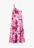 Robe une épaule en crêpe texturé, bonprix